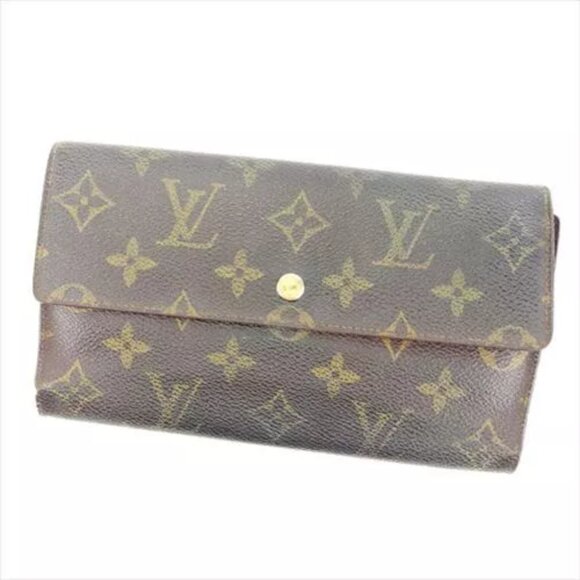 Louis Vuitton Wallet Purse Trifold Monogram Woman Authentic Used - Picture 1 of 5